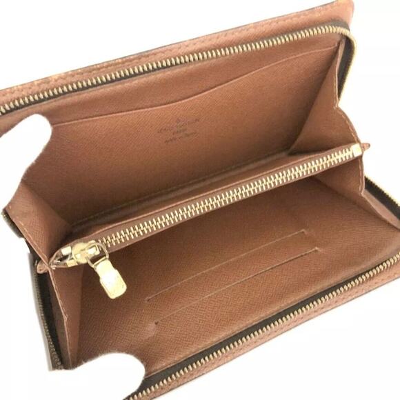 Authentic Louis Vuitton LV Monogram Porte Monnaie Zip Around Long Wallet - Picture 4 of 7